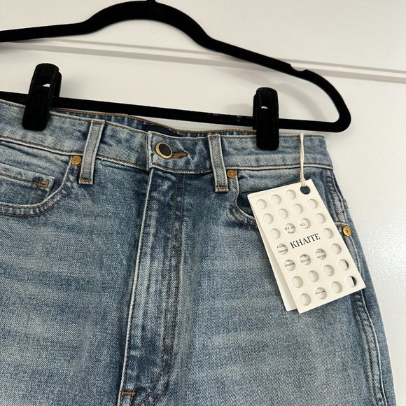 ❌SOLD❌NWT Khaite Abigail Denim Jeans High-rise Straight-leg Sz 27 Janesville - Picture 4 of 11